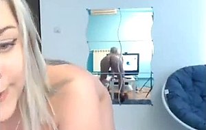 Chubby blonde posing at trymycam