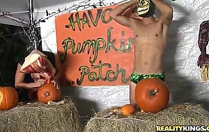 Pumpkin party with lots of sex fun