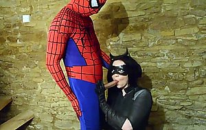 Horny Catwoman fucked intense by Spiderman