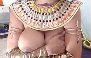 Cosplay egyptian with big boobs on webcam