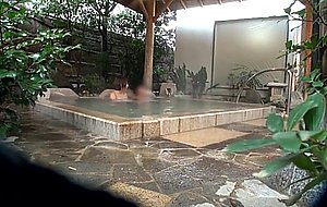 Young japanese wife fucked by strangers in onsen spa