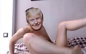 Donald trump grabing his own pussy