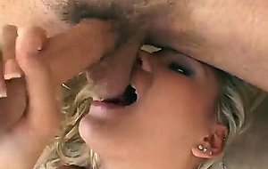 Sexy blonde face fucked