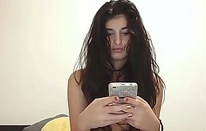 Latina masturbating while sexting