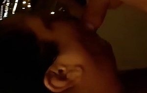 Naughty asian slut filling her mouth with cock