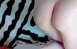 Teen daughter rubs pussy on webcam