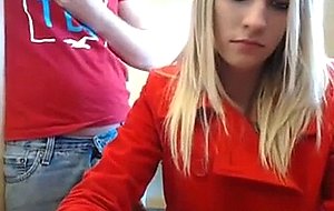 Cute teen shows her friends her bj skills
