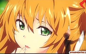 Busty japanese anime coed tittyfucking and facial cummi
