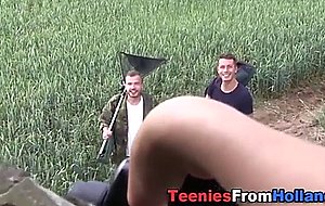 Spermy mouthed dutch teen