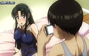 Lascive anime babe gets roped up