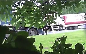 Truckers piss and some jerking off