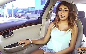 Brunette teen sarai gets fucked outdoor