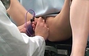 Asian cutie gets pussy vibed at the gynecologist
