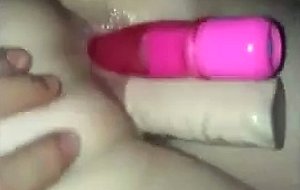 Sleeping gf gets douple penetrated with toys