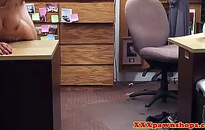 Poor babe needs money and fucks for it at a pawn shop