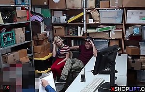 Blonde teen fucked by a mall cop