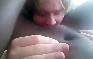 Licking her black pussy on webcam