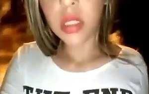 Colombia girl masturbates in public