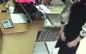 Boss fucks employee in shop