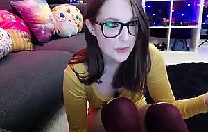 Bottomless female on webcam