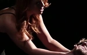 Redhead femdom banged by submissive lover