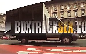 Blonde slut - one-way mirror truck
