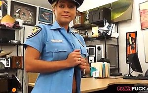 Busty police officer fuck with pawn man at the pawnshop