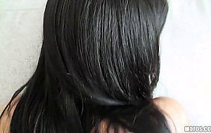 POV home session with an all natural black hair beauty