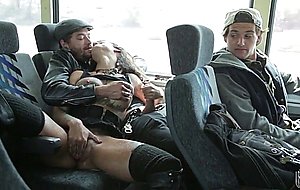 Bonnie rotten sucks cocks and gets fingered on a bus