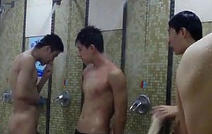 Chinese boys shower