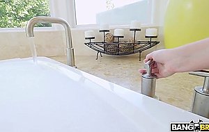 Angela white takes the bath and shows off tits and ass