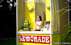 Kristina rose gets ass fingered while serving customers some lemonade