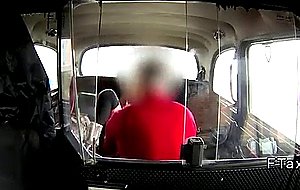 British blonde bimbo banged in fake taxi in public