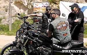 Anna polina - leather biker babe dp'd