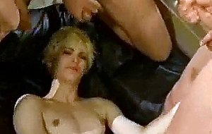 Awesome orgy with blonde tranny bitch