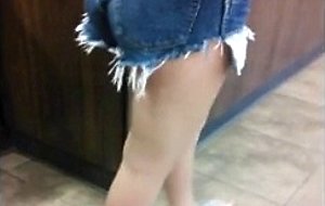 American girl super slut showing off sweet shorts & legs