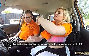 Big boobs blonde driving student pounded by instructor