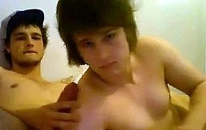 Lucky twink and his big dick boyfriend
