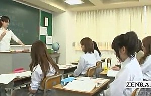 Subtitled japanese schoolgirls sexual education class