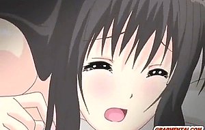 Bondage anime coed poking from behind and creampie