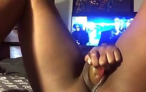 Black amateur can't stop cumming on web cam  