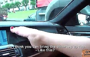 Fucking a beautiful brunette at the car