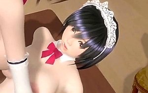D hentai maid fucked by busty shemale anime