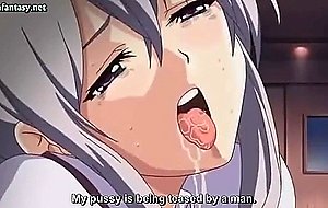 Naughty hentai babe squeezed