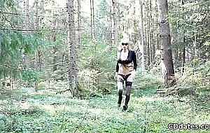Crossdresser in the forest