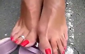 Mature foot worship nails  