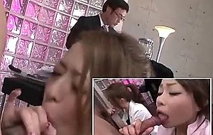 Asian babes sucking dicks in a pair bravoporn