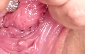 Kinky czech chick gapes her wet vagina to the special