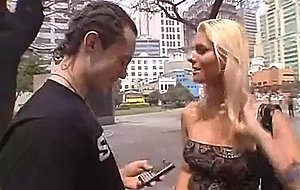 Guy and blonde tranny have sex