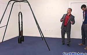 Horny office stud rams the new guy up the ass  